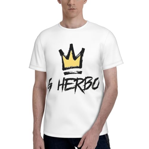 G Music Herbo T-Shirt Men's Short Sleeved Summer Classics Round Neck Casual T-Shirt