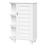 RiverRidge Brookfield Storage Cabinet with 3 Curved Side Shelves & Adjustable Interior Shelf - Ideal Bathroom Storage Solution for Toiletries and Towels