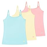 Lucky & Me Emma Girls Camisoles, 3-Pack, Longer Length w/Adjustable Straps, Tagless, Serene, Size 9/10