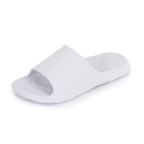 Image of Totes Men's Everywear Slide Sandals Lightweight Waterproof Comfort Slides with Cushioned Footbed for Pool, Beach & Everyday Wear