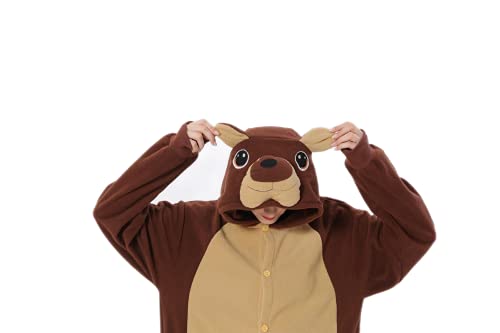 FZChenrry Pijamas Anime Onesie Anime Cosplay Disfraz Unisex Adulto Navidad Halloween Una pieza Ropa de dormir, oso de peluche, XL Cover