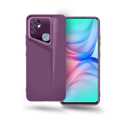 Image of Amazon Brand - Solimo Ultra-Thin Blade Runner Series Matte Finished Camera Protection Soft Back Cover for Infinix Hot 10 - Purple