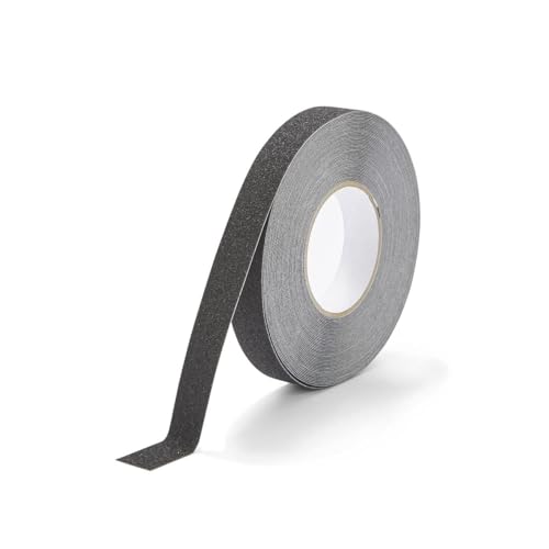 Durable DURALINE Grip Floor Tape, Non-Slip Self-Adhesive, Black, 1" x 50ft