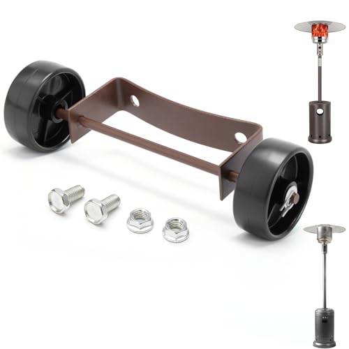 Outdoor Heater Replacement Parts, Upgraded Version Patio Heater Wheel Kit(Sturdy Solid Wheels), Universal Movable Wheel Suitable for Most Outdoor Round Stand Up Propane Heater