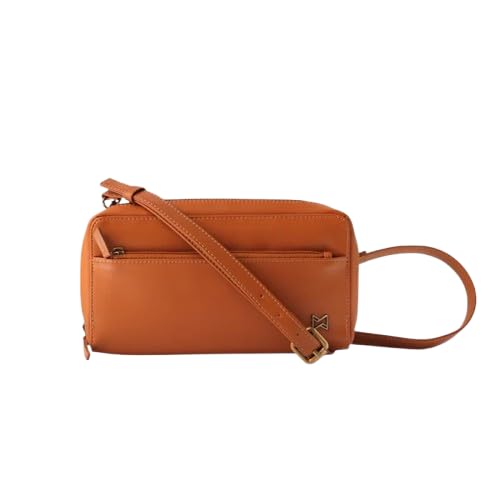 Crossbody Sling Bag for Women & Girls | Vegan Leather Convertible Clutch with Removable Strap | Stylish Casual Shoulder Bag | Compact Travel Handbag for Shopping & Daily Use | Tan-image-45