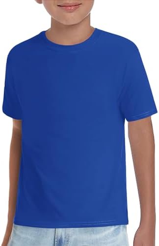 Haloumoning Boys T-Shirts, Short Sleeve Crewneck, 5-14 Years
