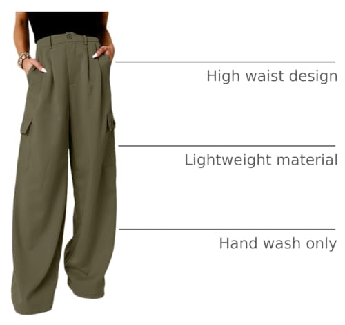 Dokotoo Wide Leg Dress Cargo Pants