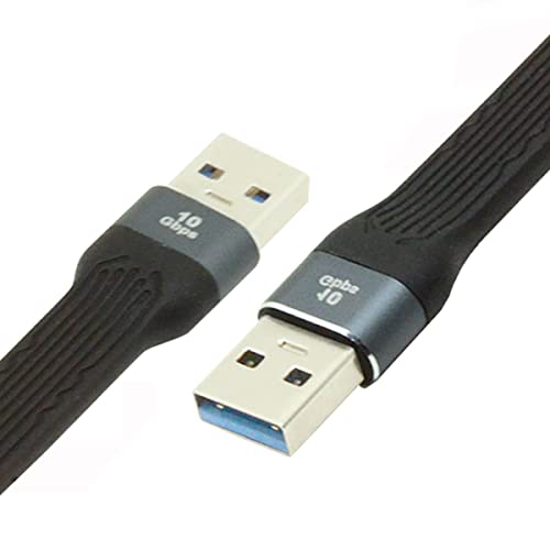 CY 10Gbps USB 3.1 Type A Male to USB3.0 Type A Male Extension Flat Slim FPC Data Cable 13cm for Laptop Desktop - Image 2