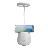 WNSC Drahtloses Lautsprecherlicht, multifunktionaler weißer Touch Control-Schreibtischlichtlautsprecher für das Arbeitszimmer im Schlafzimmer am Schlafzimmer(White)