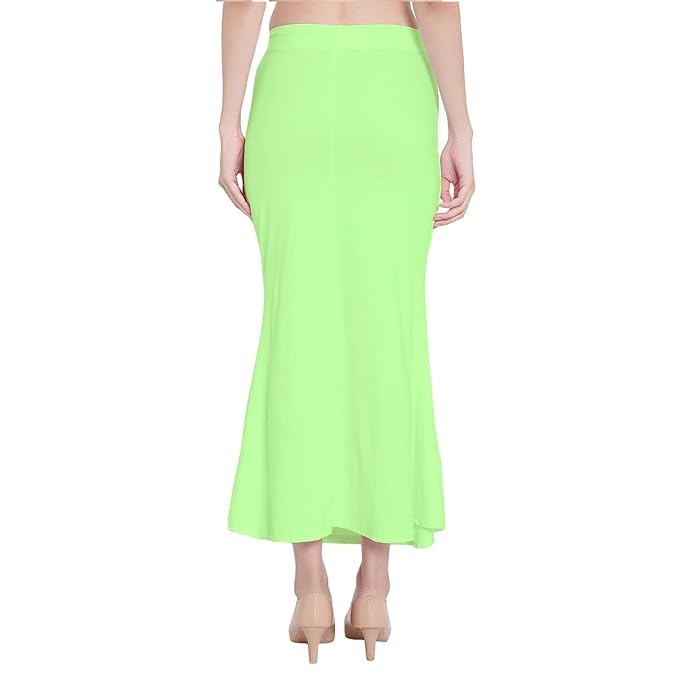 Image of Saree Shapewear Petticoat for Women Cotton Blended Lycra Shaper Petticoat with Elastic & Lace (Drawstring) Long Under Skirt Fishcut Wrinkle Free Shapewear