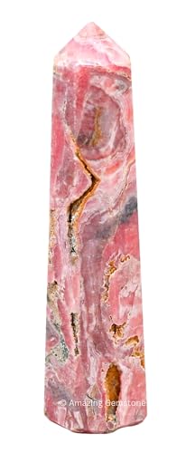 Image of Amazing Gemstone Rhodochrosite Crystal Towers ~ Natural Healing Crystal Point Obelisk for Reiki Healing and Crystal Grid (3 inch to 4 inch INCH)