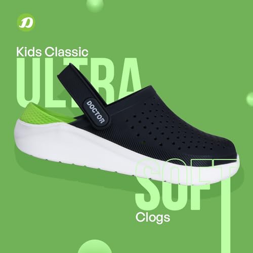 Image of DOCTOR EXTRA SOFT Unisex-Child Kids Classic Ultra Soft Clogs /Sandals with Adjustable Back Strap| Comfortable & LightWeight| Stylish & Anti-Skid| Indoor & Outdoor Casual Sports Mules Boys & Girls D-509