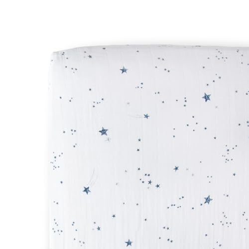 Image of Little Unicorn Toddler Bedding 3-Piece Set | Includes Comforter, Crib Sheet & Pillowcase | Soft & Breathable Muslin Fabric | for Convertible Cribs & Toddler Beds (Blast Off)