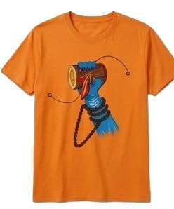 Men's Mahadev Damroo Printed T Shirt | Bolbam Shiva Graphic Round Neck Half Sleeve Casual T-Shirt for Men-picture-41