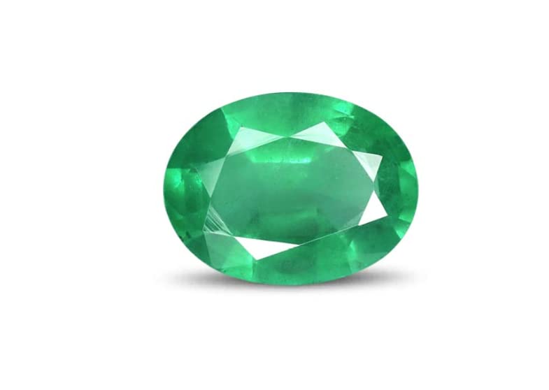 Pierre d'émeraude de Zambie 3,25 Ratti sertie sur bague en argent sterling haut de gamme