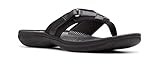 Clarks Womens Breeze Sea Black Synthetic/Black Outsole 10 Medium