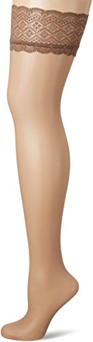 Fiore Celia/Sensual Medias autoadhesivas, 30 DEN, Marrón (capuchino), Medium (talla de fabricante: 36) para Mujer