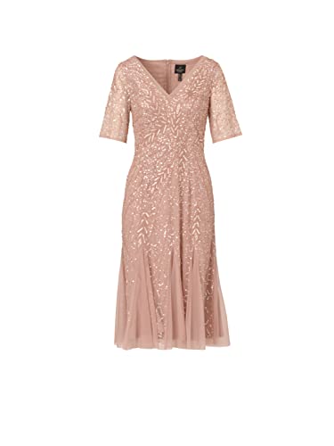 Image of Adrianna Papell Women's Beaded Midi Dress with Godets