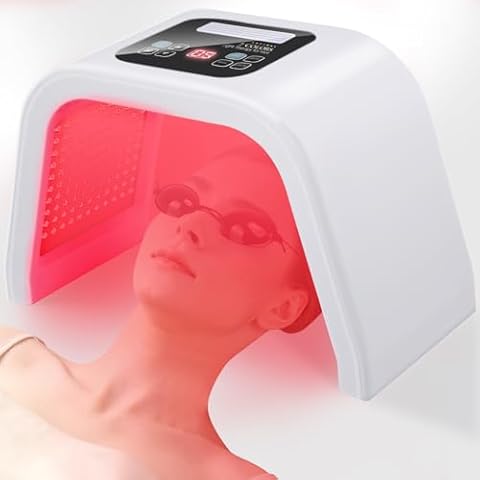Zengest Red Light Therapy for Face, 7 Color LED Face Mask Neck Body SPA Skin Care Equipment at Home Use Cover
