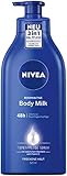 fenjal parfum touch of purple Praktischer Lieferumfang – NIVEA Body Milk mit Tiefenpflege Serum, Mandelöl und Vitamin E für trockene Haut, praktische Pumpflasche (625 ml), Artikelnummer 80367