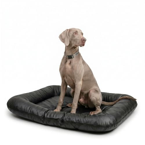 4L Textil Hundebett Kunstleder Hundematratze Hundekissen große Hunde