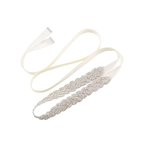 Crystal Wedding Sash Belt with Rhinestone Bridal Belt Handmade Bridesmaid Belts for Dress