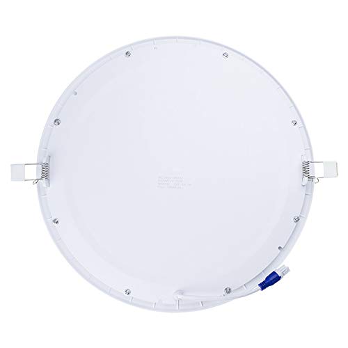 Kit 10 Painel Plafon Luminária Led 18w Redondo - Branco Frio Embutir Decoração Iluminação Casa Loja