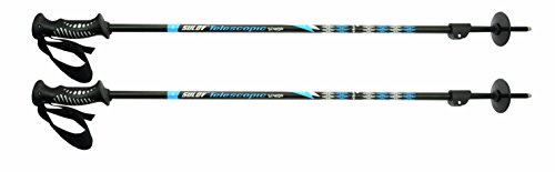 SULOV Teleskop - Bastones de esquí, Unisex, Teleskop Skistöcke, Azul, 90-145 cm