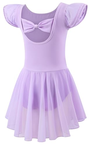 Mecceos Ballet Leotards With Skirt For Toddler Girls Dance Ruffle Ballerina Dresses Outfits cover
