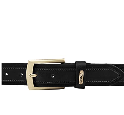 Image of Flyer Men's Leather Belt (Formal /Casual) (Colour -Brown /Black) Buckle Adjustable Size Genuine Original Leather (TAN510-B)