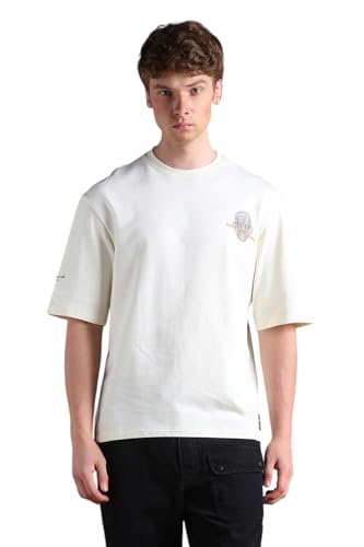Image of Hubberholme Men Cotton Terry Printed Oversized Round Casual Neck Half Sleeves Tshirts