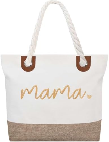 GhvyenntteS Mama Bag, Mom Tote Bag with Zipper