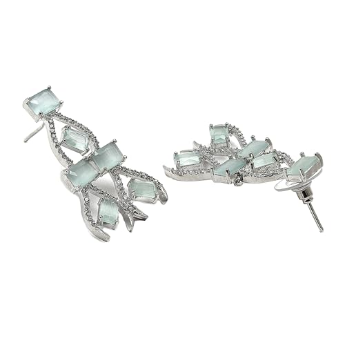 Rhodium-Plated American Diamond Necklace Set