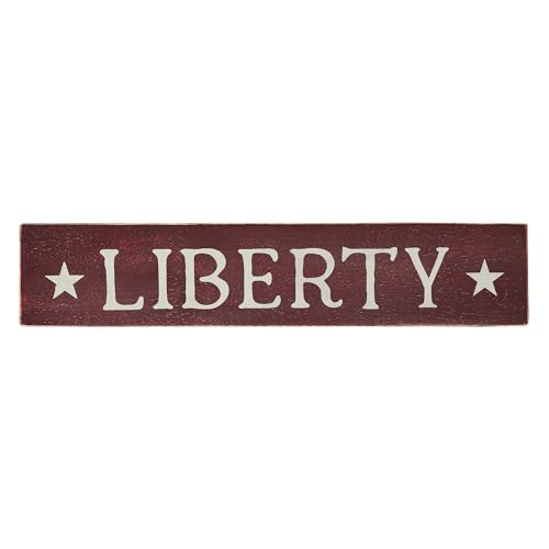 VHC Brands Burgundy Liberty Wooden Sign 3x...