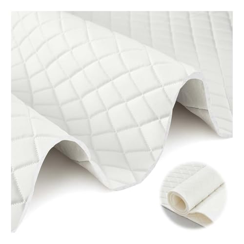 Tissu similicuir blanc 1.6x6m de haute qualité pour la réfection chic de vos meubles