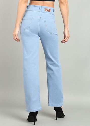 Image of Nifty Women's Denim Stretchable 2-Button Straight Fit Jeans
