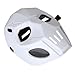 HOTTERCOS White Master Mask Hero Steampunk PVC Half Mask Halloween Movie Costume Cosplay Props