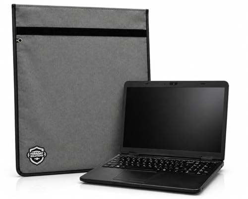 Executive Faraday Laptop Bag 22” x 15” – Enhanced X2 Signal-Blocking Sleeve for Laptops & Tablets – EMF, RFID, WiFi, Cellular, GPS Protection – for Forensic, Privacy & Travel Security (Gunmetal Gray)