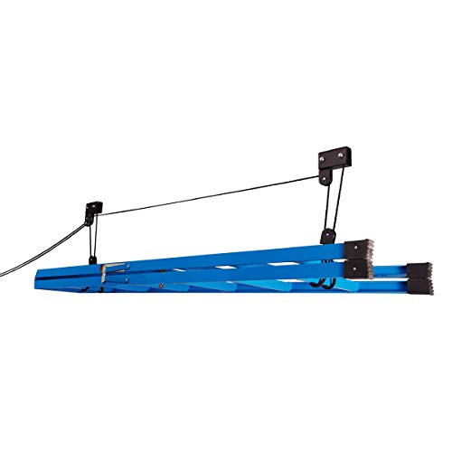 Kayak Hoist Set – Overhead Pulley System with 125 lb Capacity for Kayaks, Canoes, Bikes, or Ladder Storage by Rad Sportz (2 Pack)