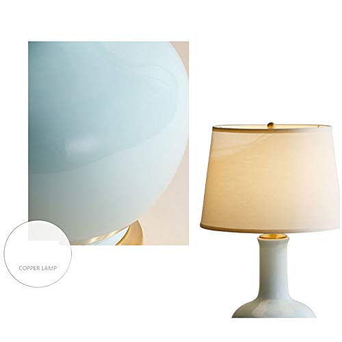Lampe céramique bleue cuivre résout le manque de luminosité douce - 4