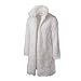 Lisa Colly Men's Faux Fur Coat Jacket Winter Fluffy Coat Outwear Long Parka Overcoat (White,4X-Large)