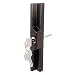 Slide-Co 141860 Sliding Door Outside Pull with Key, Black/Diecast, Fits 7 Different Hole Center Spacings