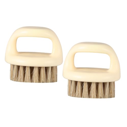 MUSISALY Beard Brush Cleaner Mustache Styling Brush 2pcs Beard Cleaning Brush for Men Beard Care Accessory Portable Hair Brush
