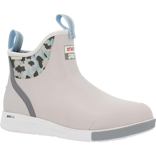 Image of XTRATUF 6 inch Men's Ankle Deck Boot Sport - 30% Lighter, 100% Waterproof Rubber Fishing Footwear - Non-Marking, Slip-Resistant Outsole - Moisture-Wicking Liner