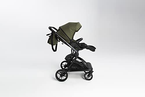 Kinderwagen 4 in 1 komplettset, LOVY Speedy (Green Snacke). Der Komplettset erhaltet: Babywanne, Babyschale für das Auto, Sportsitz, Isofix-Basisstation, Wickeltasche, Regenschutz und ein Moskitonetz.