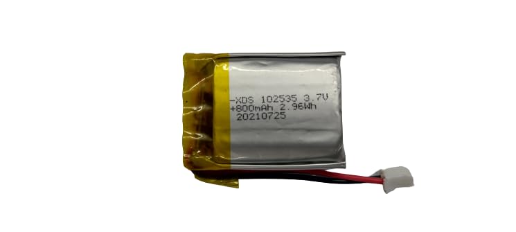 KP-102535 Li Po 3.7v 800mAh 2.96Wh Rechargeable Battery 800 mah Lithium Polymer LiPo Battery for Drone, Flying Quadcopeter, SYMA RC Drone (DB-1) 3