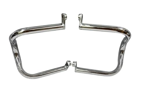 Image of Motorcycle Engine Guard, Heavy Duty Chrome Plated, Compatible with Interceptor 650, Continental GT 650 (Chromed)