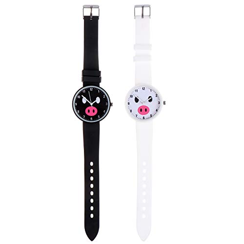 TENDYCOCO 2個防水学生用カー腕時計 可愛いクォーツ時計 子供の誕生日 に 小
