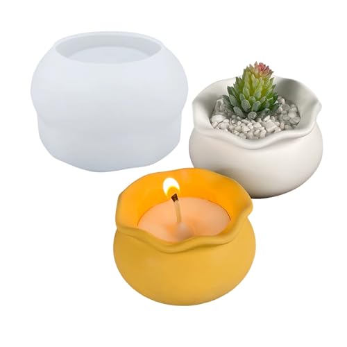Fish Tank Shape Candle Jar Silicone Mold DIY Succulent Flower Pot Vase Jewelry Storage Box Concrete Resin Plaster Mould