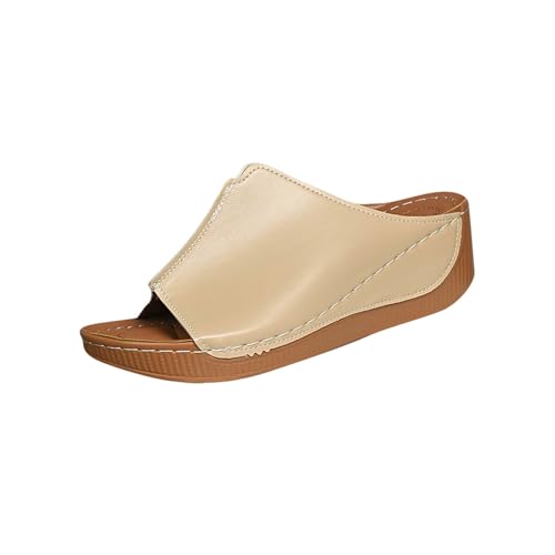Pantoufles femme semelle compensée contre la fatigue des pieds